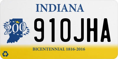 IN license plate 910JHA