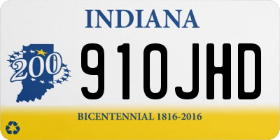 IN license plate 910JHD