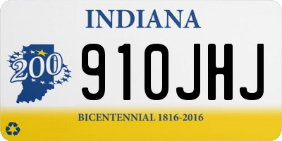 IN license plate 910JHJ