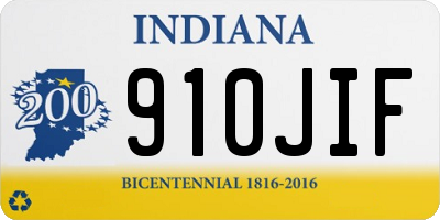 IN license plate 910JIF