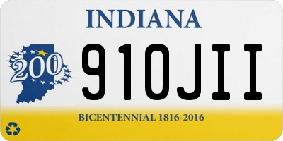 IN license plate 910JII