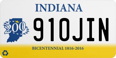 IN license plate 910JIN