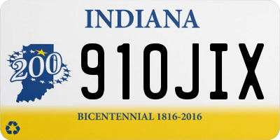 IN license plate 910JIX