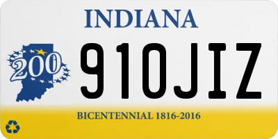 IN license plate 910JIZ