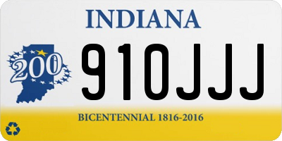IN license plate 910JJJ