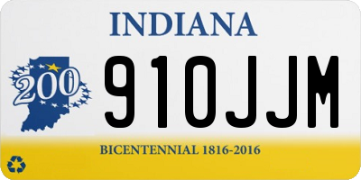 IN license plate 910JJM