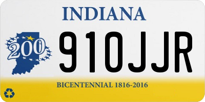 IN license plate 910JJR