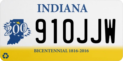 IN license plate 910JJW