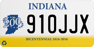 IN license plate 910JJX