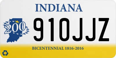 IN license plate 910JJZ