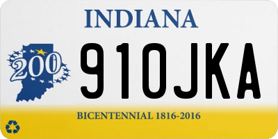 IN license plate 910JKA