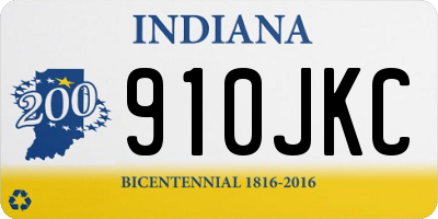 IN license plate 910JKC