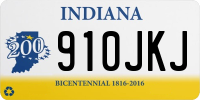 IN license plate 910JKJ