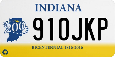 IN license plate 910JKP