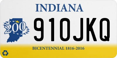 IN license plate 910JKQ