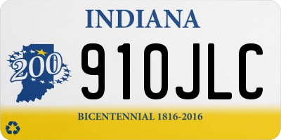 IN license plate 910JLC