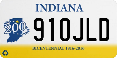IN license plate 910JLD