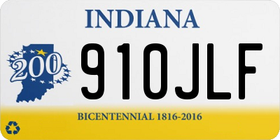 IN license plate 910JLF