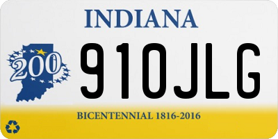 IN license plate 910JLG