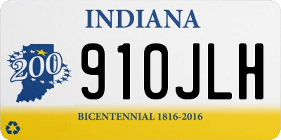IN license plate 910JLH