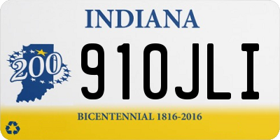 IN license plate 910JLI