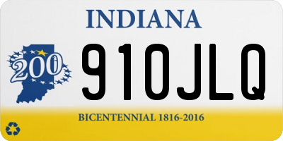 IN license plate 910JLQ