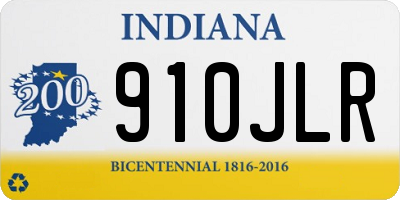 IN license plate 910JLR