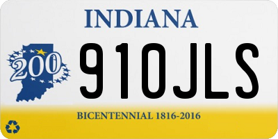 IN license plate 910JLS