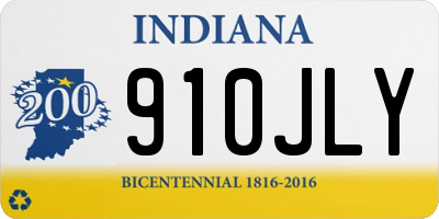 IN license plate 910JLY