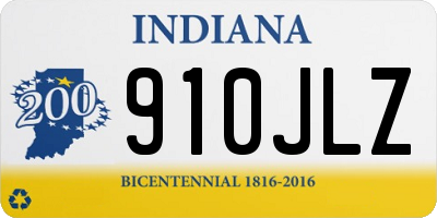 IN license plate 910JLZ