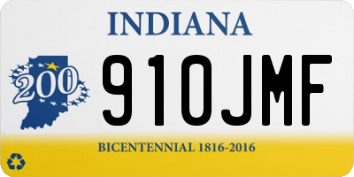 IN license plate 910JMF
