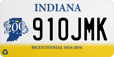 IN license plate 910JMK