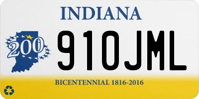 IN license plate 910JML