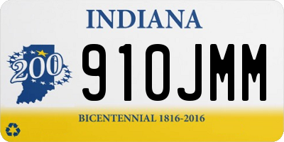 IN license plate 910JMM