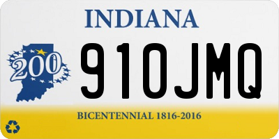 IN license plate 910JMQ