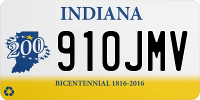 IN license plate 910JMV