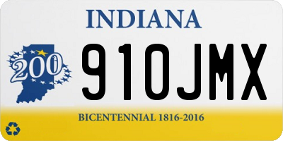 IN license plate 910JMX