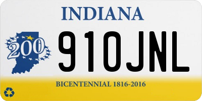 IN license plate 910JNL