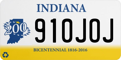 IN license plate 910JOJ
