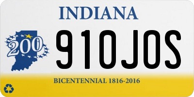 IN license plate 910JOS