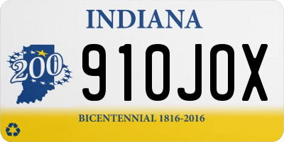 IN license plate 910JOX
