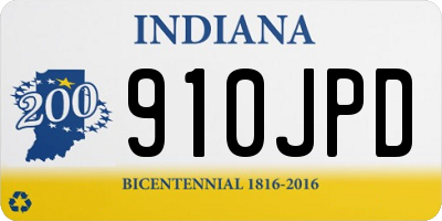 IN license plate 910JPD