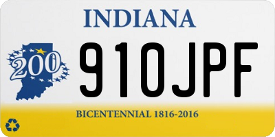 IN license plate 910JPF