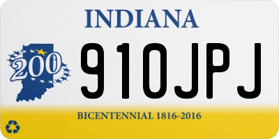 IN license plate 910JPJ
