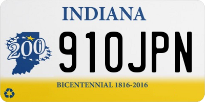 IN license plate 910JPN