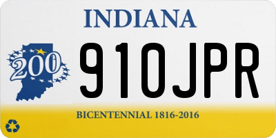IN license plate 910JPR