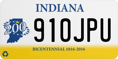 IN license plate 910JPU