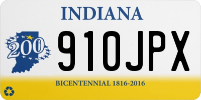 IN license plate 910JPX