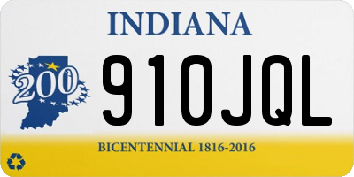 IN license plate 910JQL