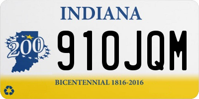 IN license plate 910JQM